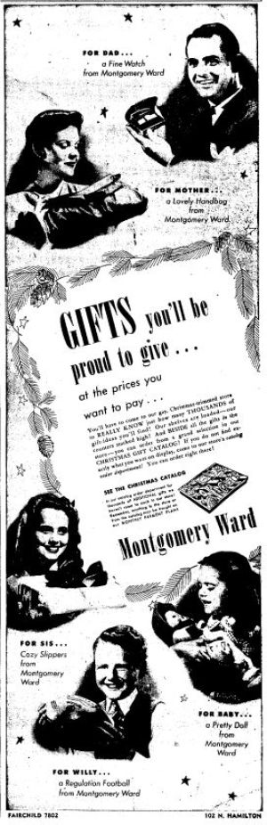 Wisconsin State Journal toy ads: 1940s